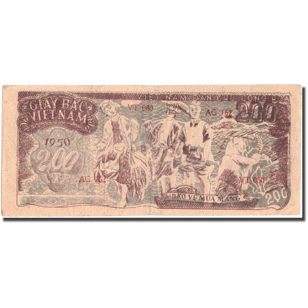 Billet, Viet Nam, 200 D<ox>ng, 1950, KM:34a, TTB+