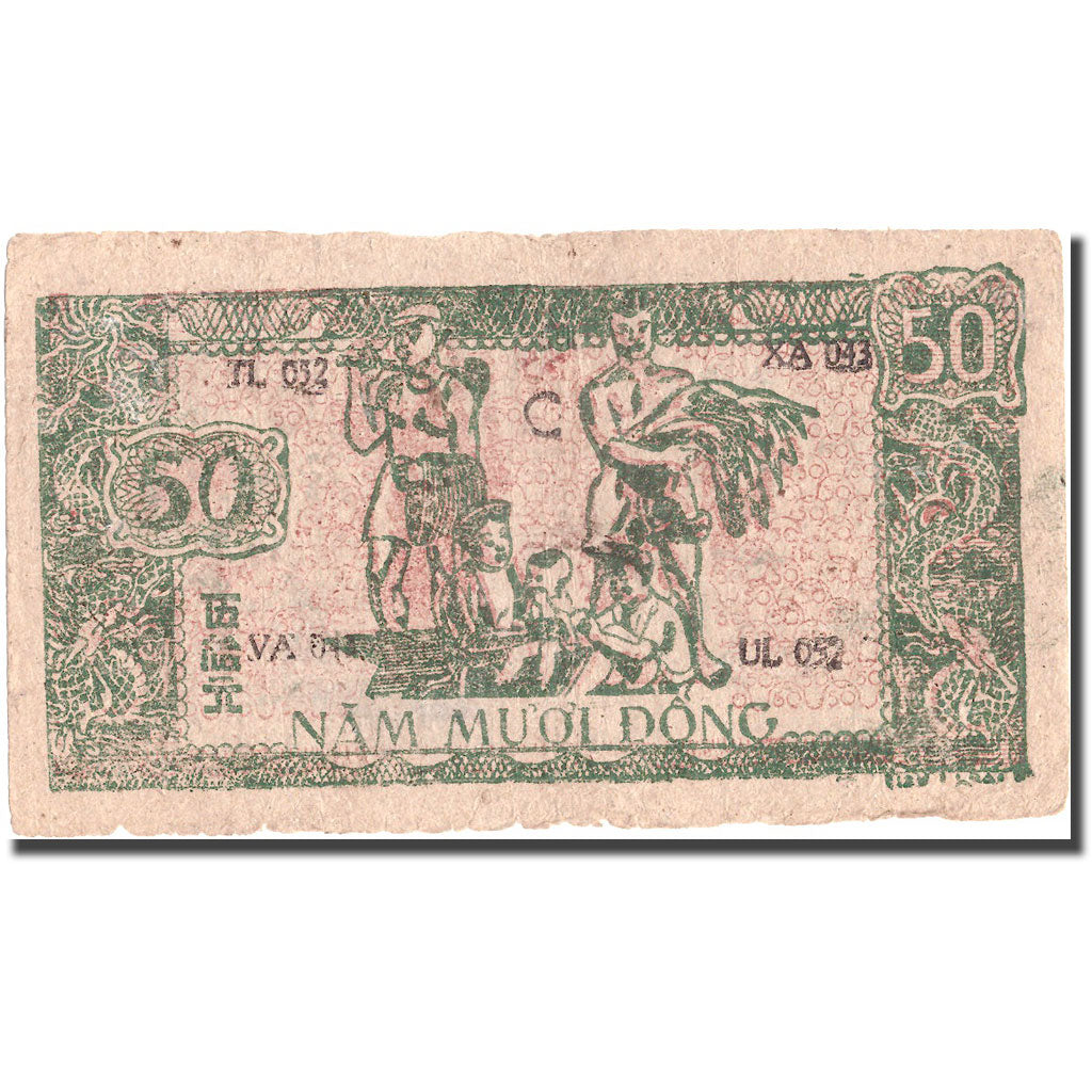 Billet, Viet Nam, 50 D<ox>ng, Undated (1948-1949), KM:27c, TTB+