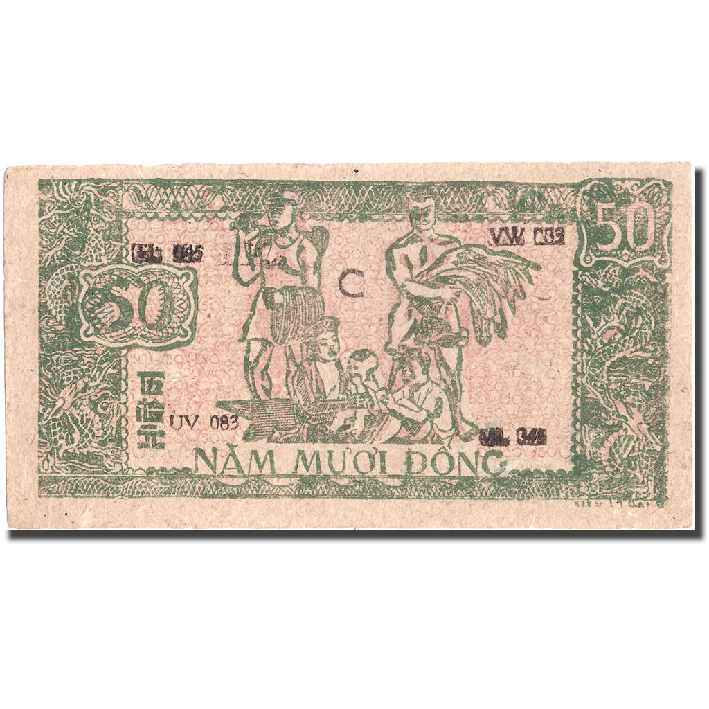 Billet, Viet Nam, 50 D<ox>ng, Undated (1948-1949), KM:27c, TTB