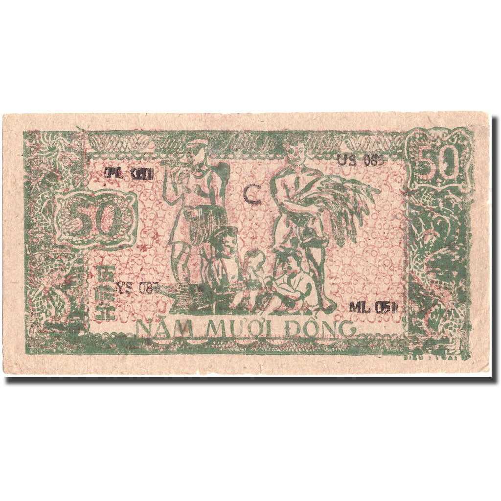 Banknot, Wietnam, 50 D<ox>ng, Undated (1948-1949), KM:27c, EF(40-45)