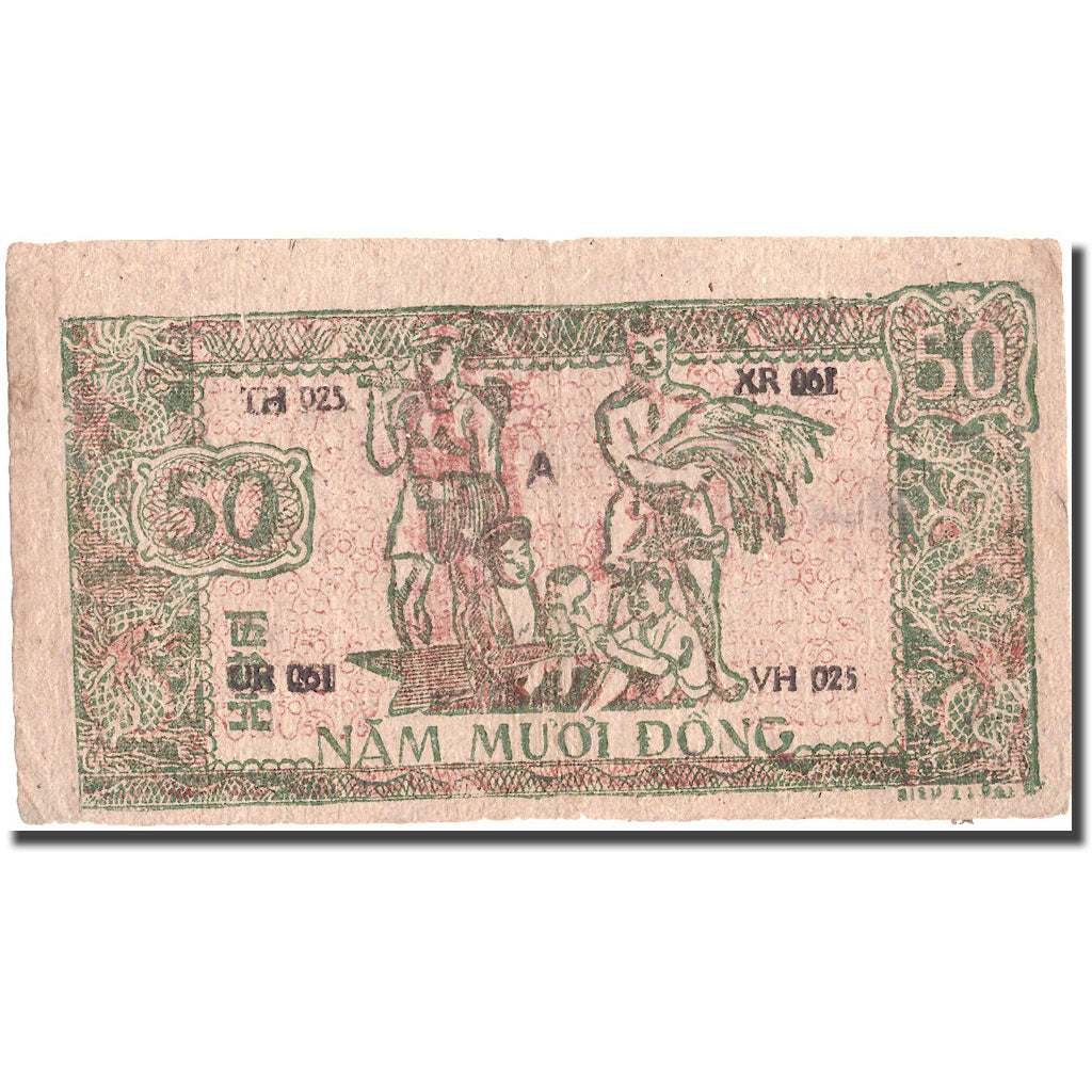 Geldschein, Vietnam, 50 D<ox>ng, Undated (1948-1949), KM:27c, SS