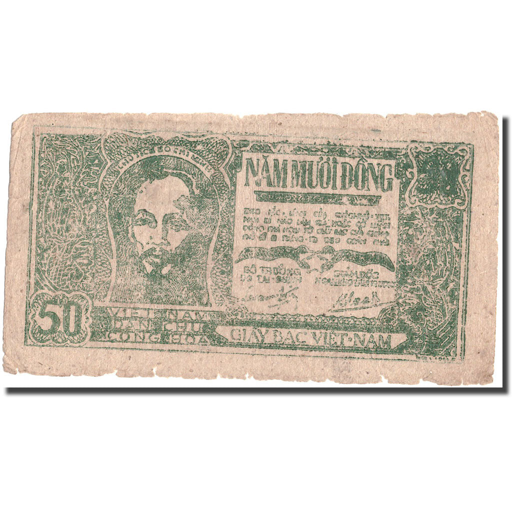 Billet, Viet Nam, 50 D<ox>ng, Undated (1948-1949), KM:27c, TB