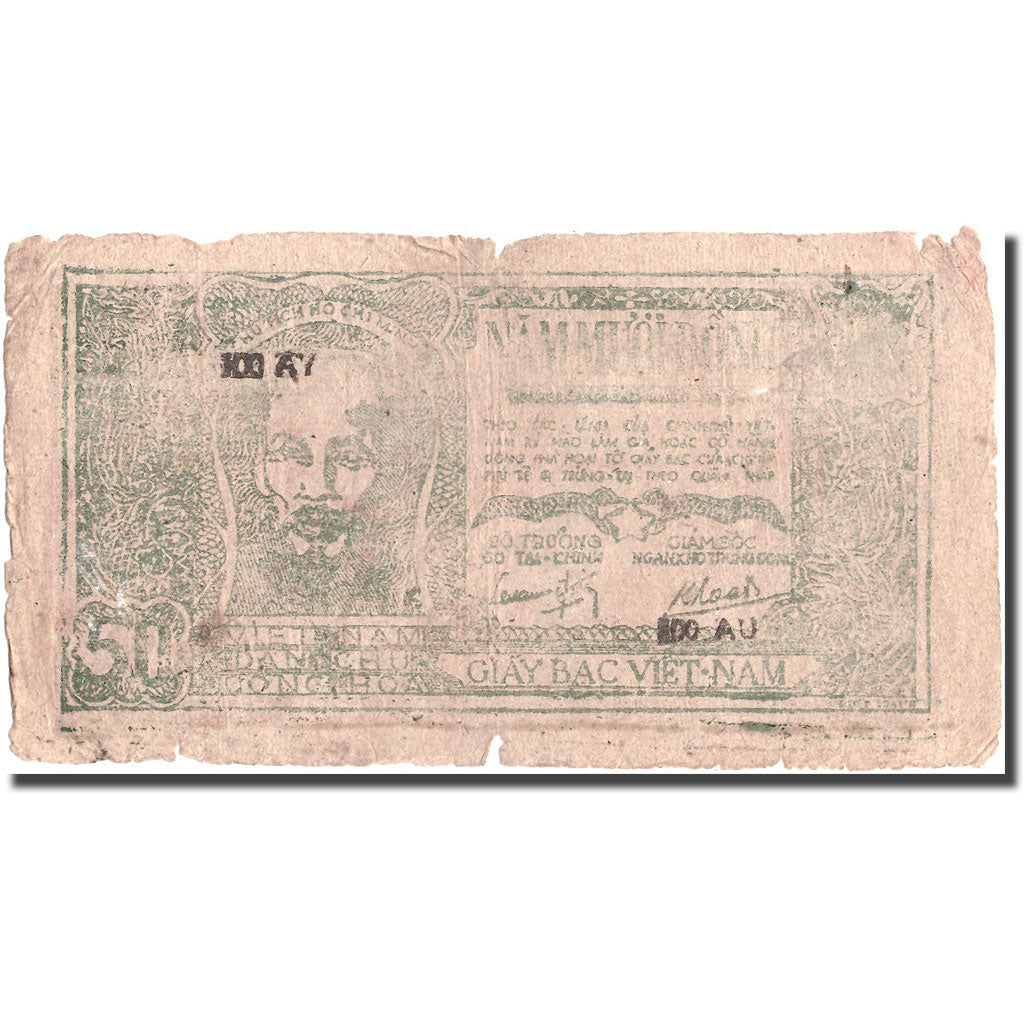 Billet, Viet Nam, 50 D<ox>ng, Undated (1948-1949), KM:27c, TB