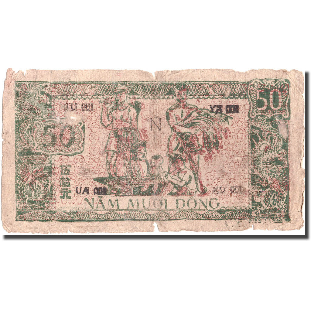 Billet, Viet Nam, 50 D<ox>ng, Undated (1948-1949), KM:27c, TB