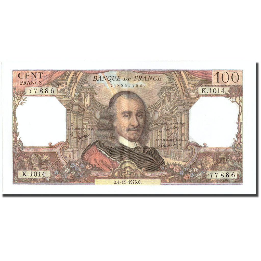 Frankreich, 100 Francs, 100 F 1964-1979 ''Corneille'', 1976, 1976-11-04, VZ