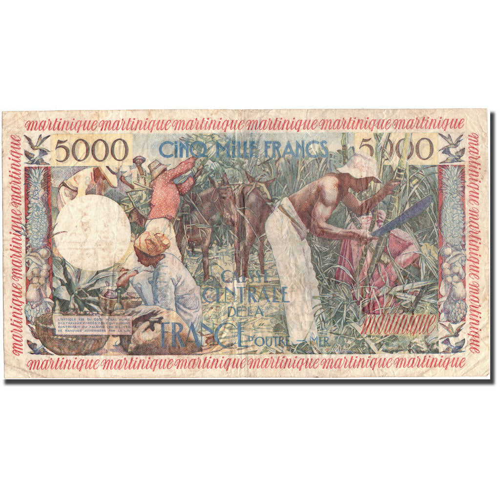 Martinique, 5000 Francs, T.8, VF 20, PMG
