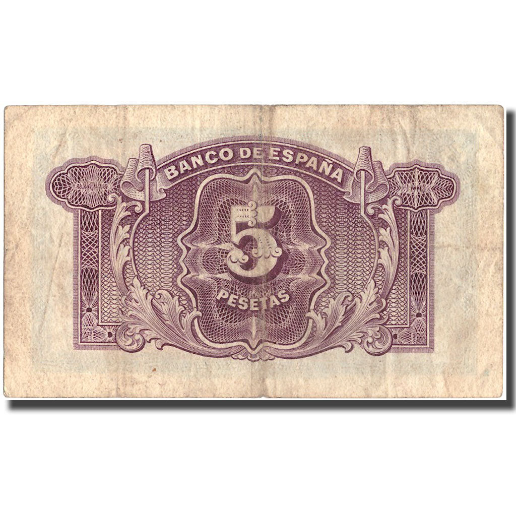Geldschein, Spanien, 5 Pesetas, 1935, 1935, KM:85a, S+