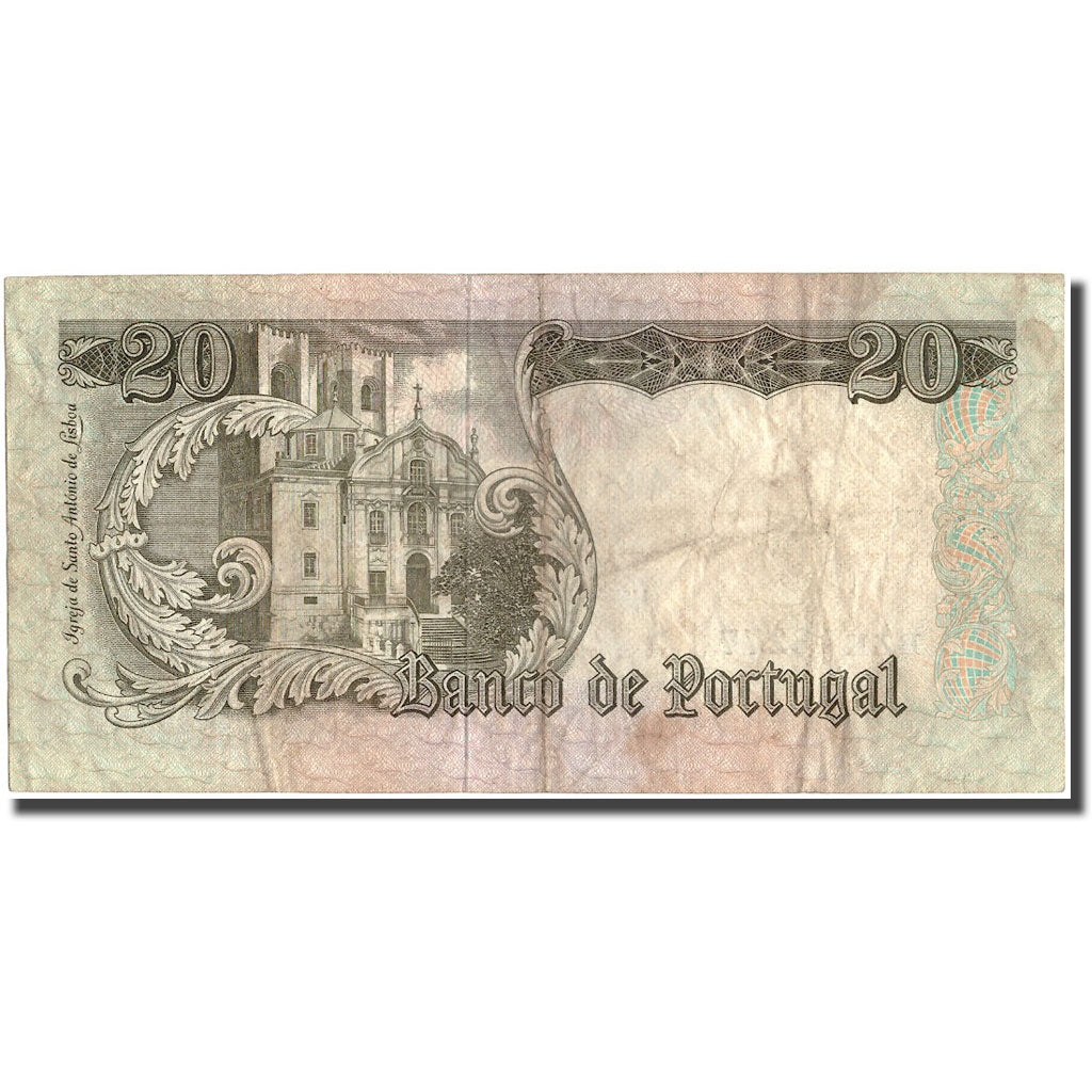 Billet, Portugal, 20 Escudos, 1964, 1964-05-26, KM:167b, TTB