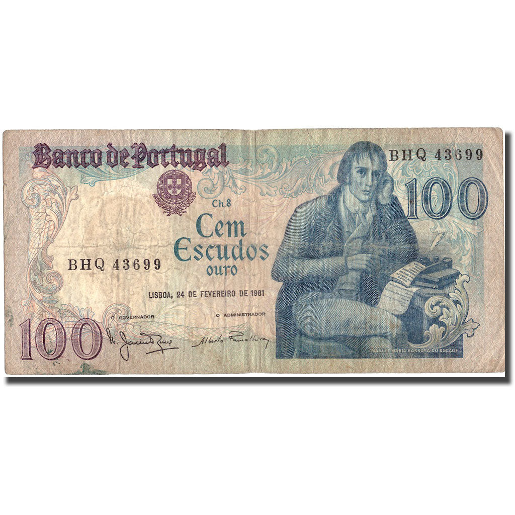 Banknote, Portugal, 100 Escudos, 1981, 1981-02-24, KM:178b, VF(30-35)