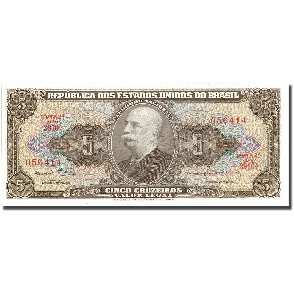 Geldschein, Brasilien, 5 Cruzeiros, KM:142, UNZ-