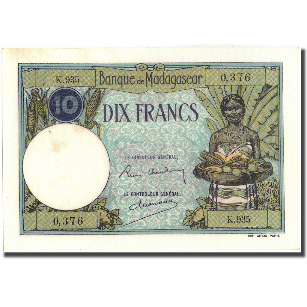 Banconote, Madagascar, 10 Francs, KM:36, SPL