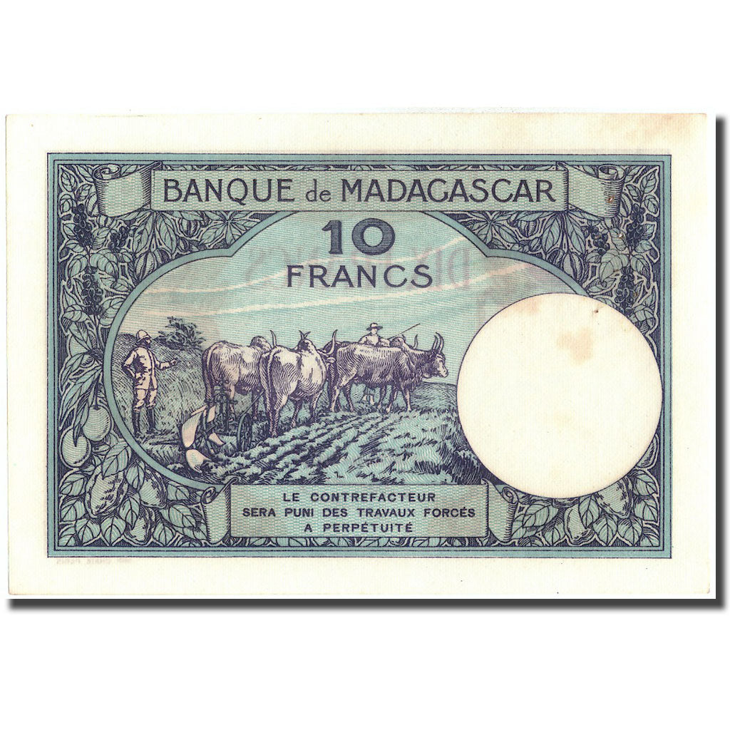 Banconote, Madagascar, 10 Francs, KM:36, SPL