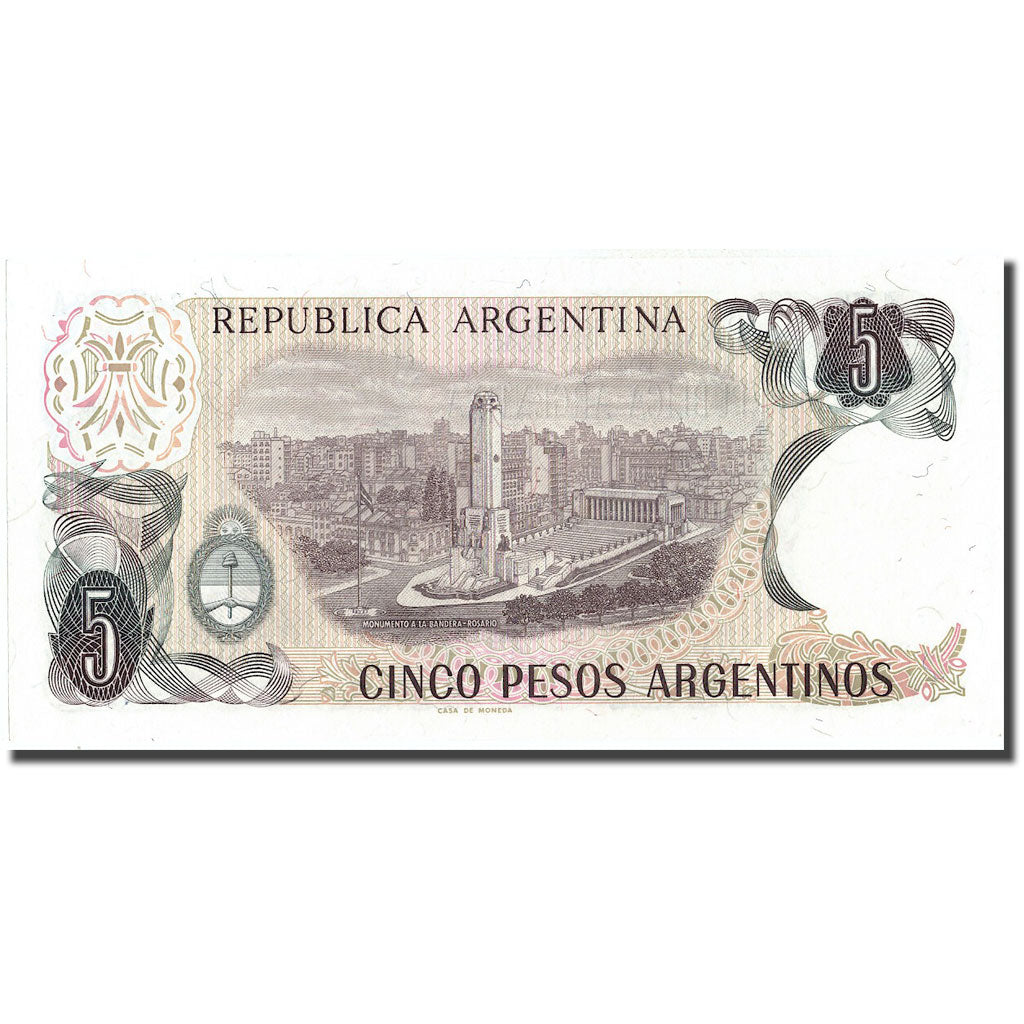 Geldschein, Argentinien, 5 Pesos Argentinos, KM:312a, UNZ