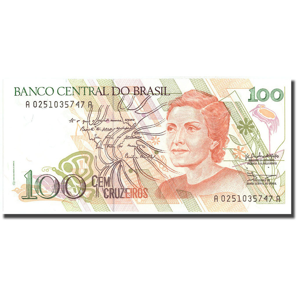 Banknote, Brazil, 100 Cruzeiros, KM:228, UNC(65-70)