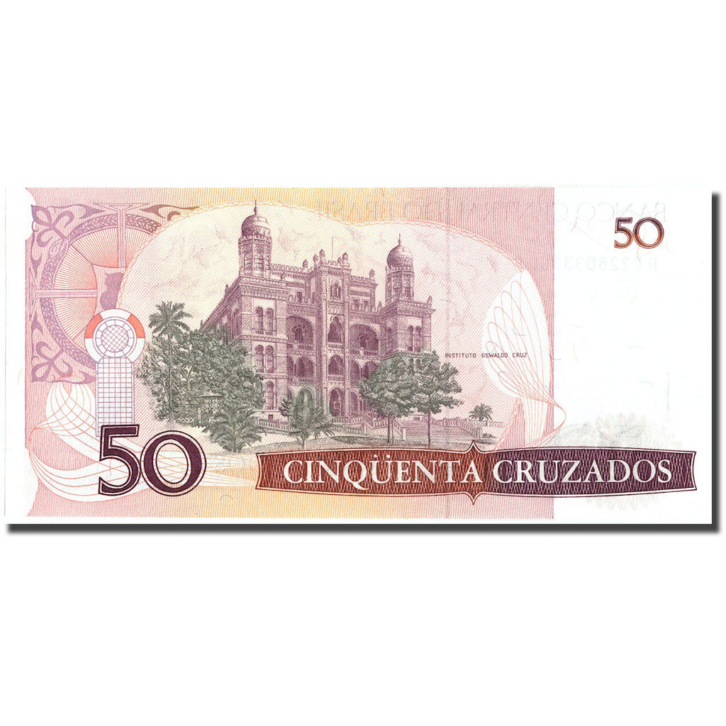 Banknote, Brazil, 50 Cruzados, KM:210a, UNC(65-70)