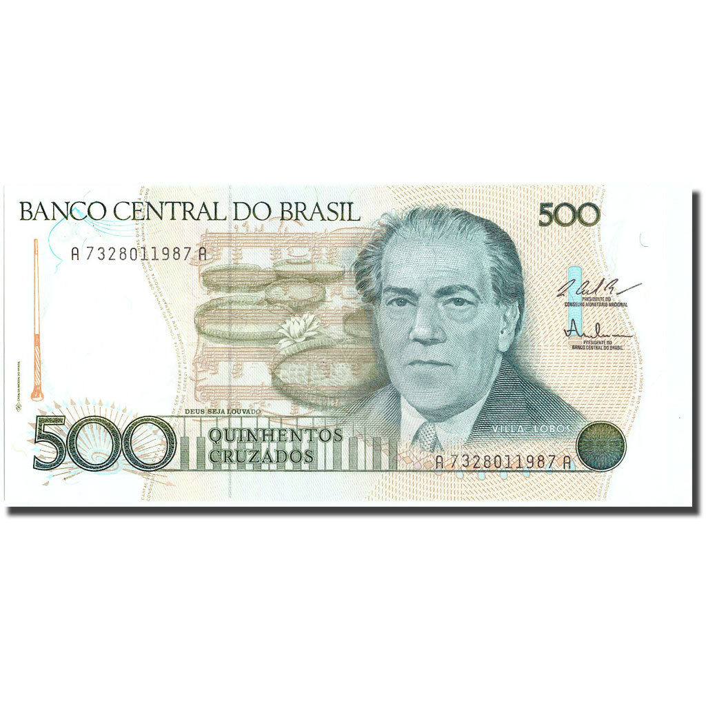 Banknote, Brazil, 500 Cruzados, KM:212c, UNC(65-70)