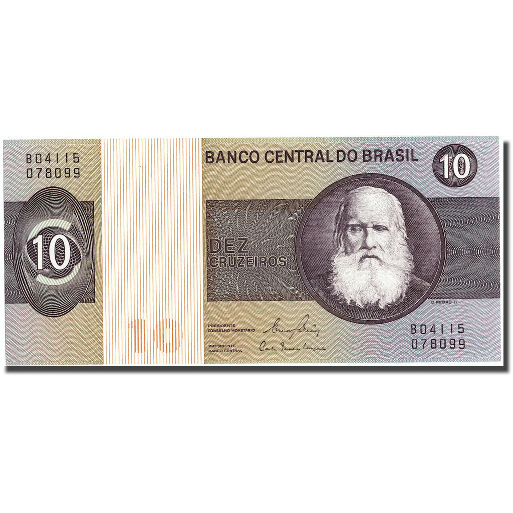 Nota, Brasil, 10 Cruzeiros, KM:193e, UNC(65-70)