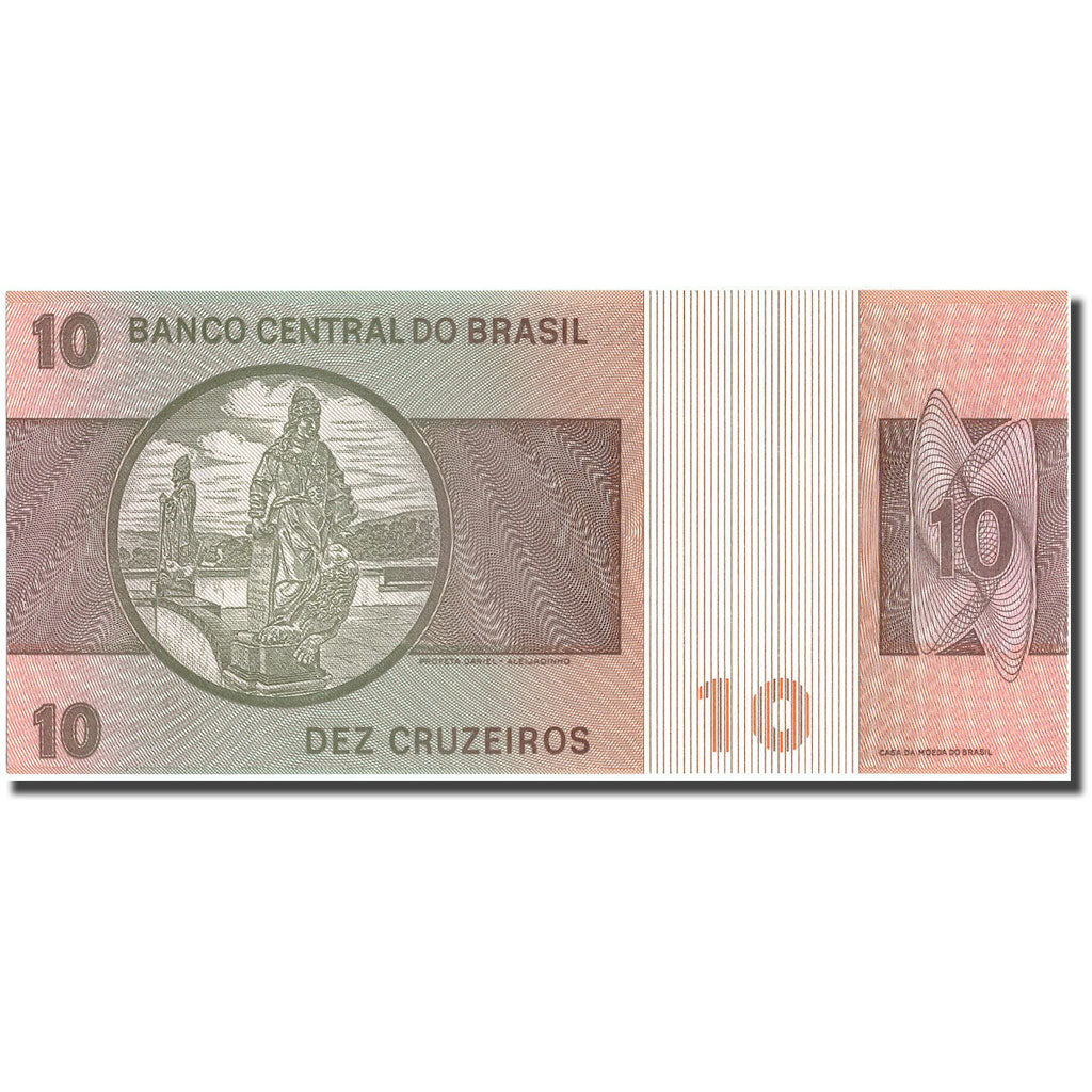 Nota, Brasil, 10 Cruzeiros, KM:193e, UNC(65-70)