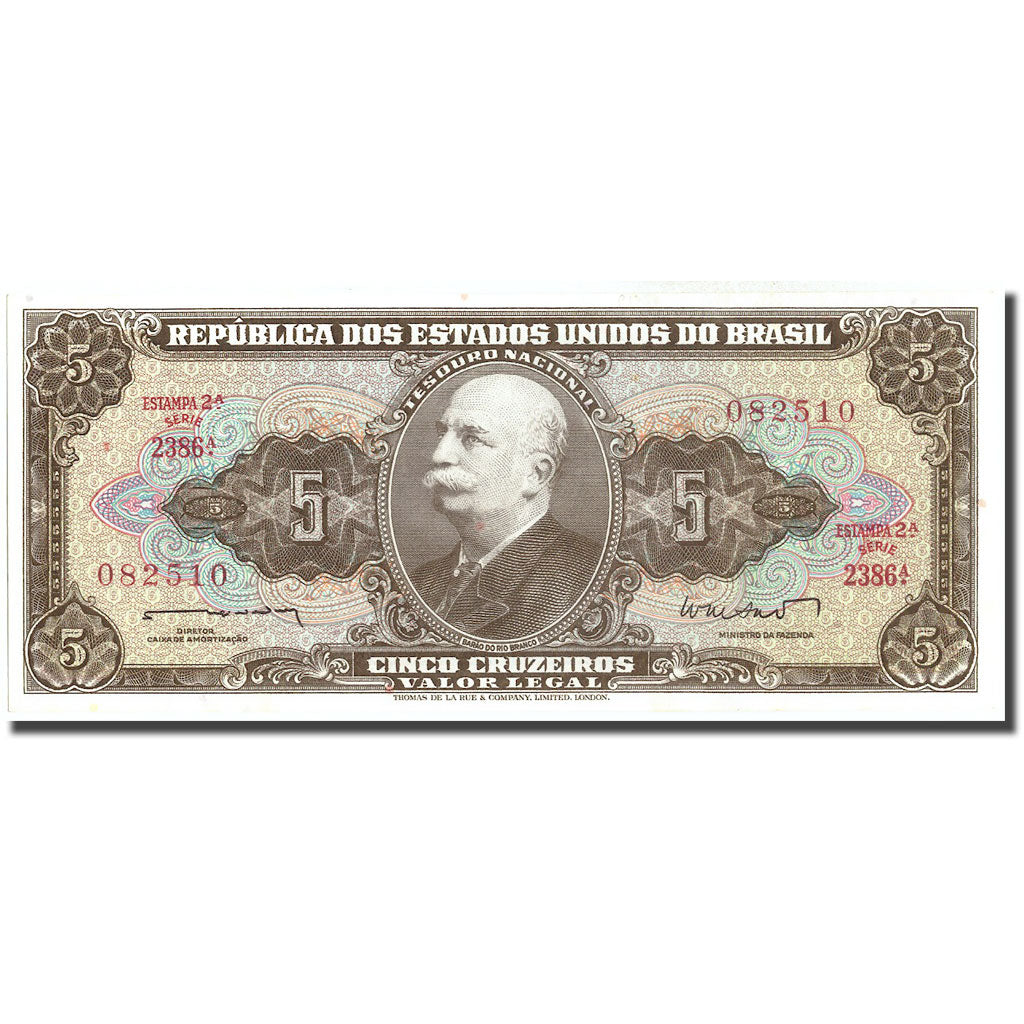 Banknote, Brazil, 5 Cruzeiros, KM:176a, UNC(65-70)