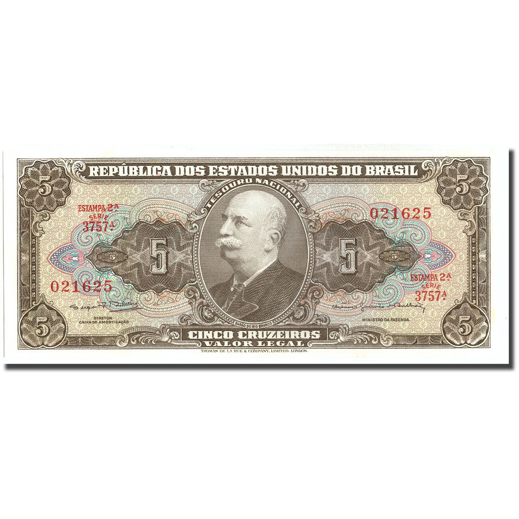 Banknote, Brazil, 5 Cruzeiros, KM:176b, UNC(65-70)