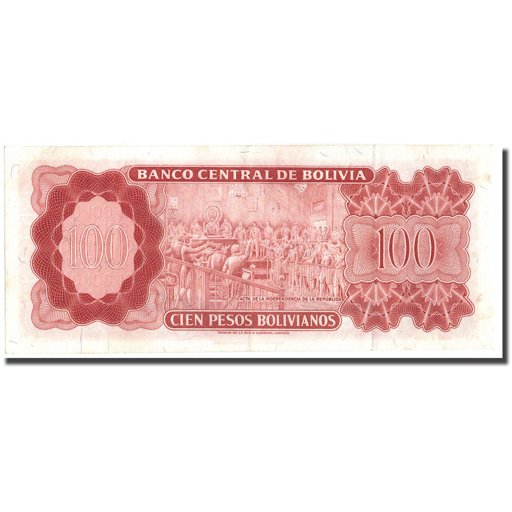 Billet, Bolivie, 100 Pesos Bolivianos, 1962, 1962-07-13, KM:164A, TTB+