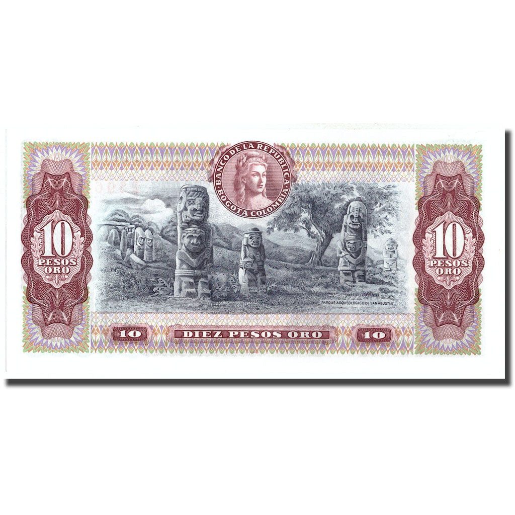 Nota, Colômbia, 10 Pesos Oro, 1980, 1980-08-07, KM:407g, UNC(65-70)