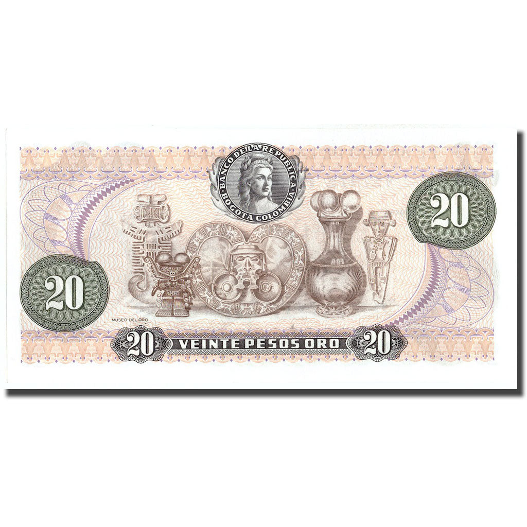 Banknote, Colombia, 20 Pesos Oro, 1983, 1983-01-01, KM:409d, UNC(65-70)