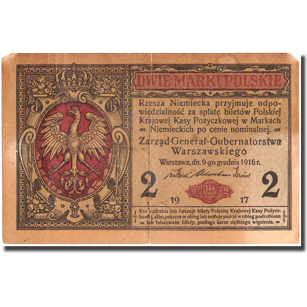 Banknote, Poland, 2 Marki, 1917, 1917, KM:3, VF(30-35)