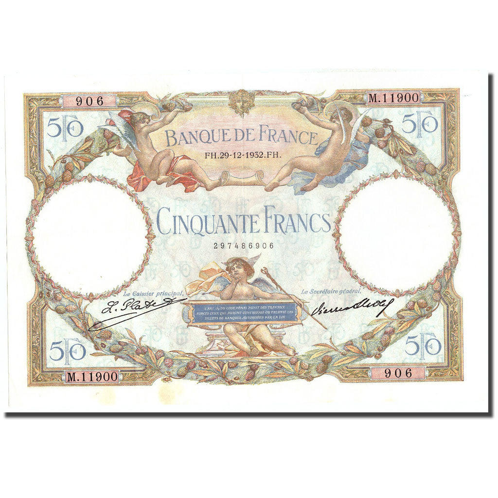 Francia, 50 Francs, Luc Olivier Merson, 1932, 1932-12-29, EBC, Fayette:16.3