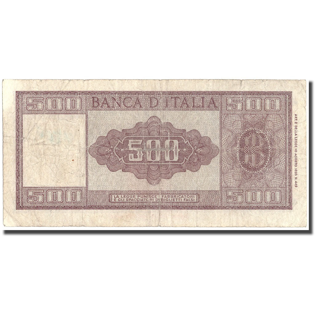 Banconote, Italia, 500 Lire, 1948, 1948-02-10, KM:80a, BB