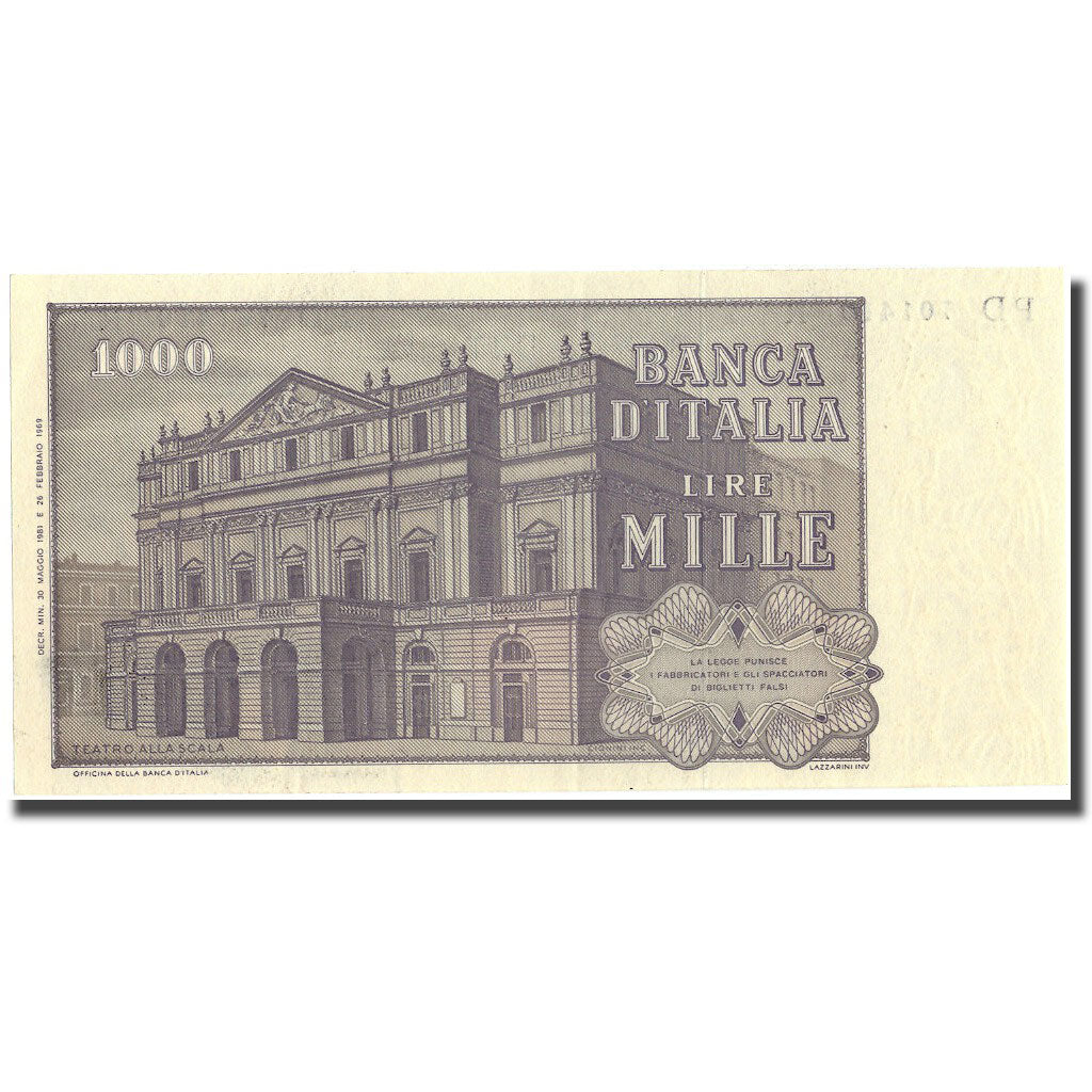 Nota, Itália, 1000 Lire, 1981, 1981-05-30, KM:101h, UNC(65-70)