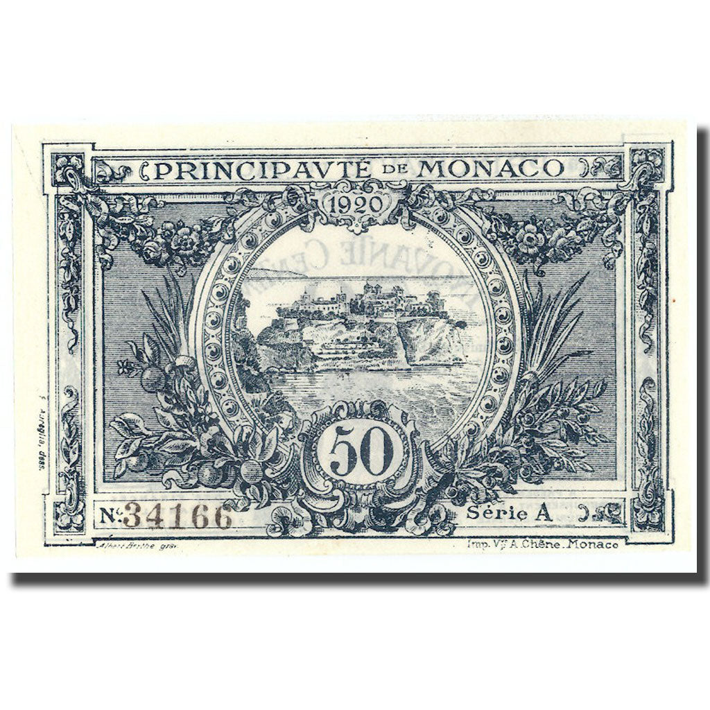 Banconote, Monaco, 50 Centimes, 1920, 1920-03-20, KM:3a, FDS