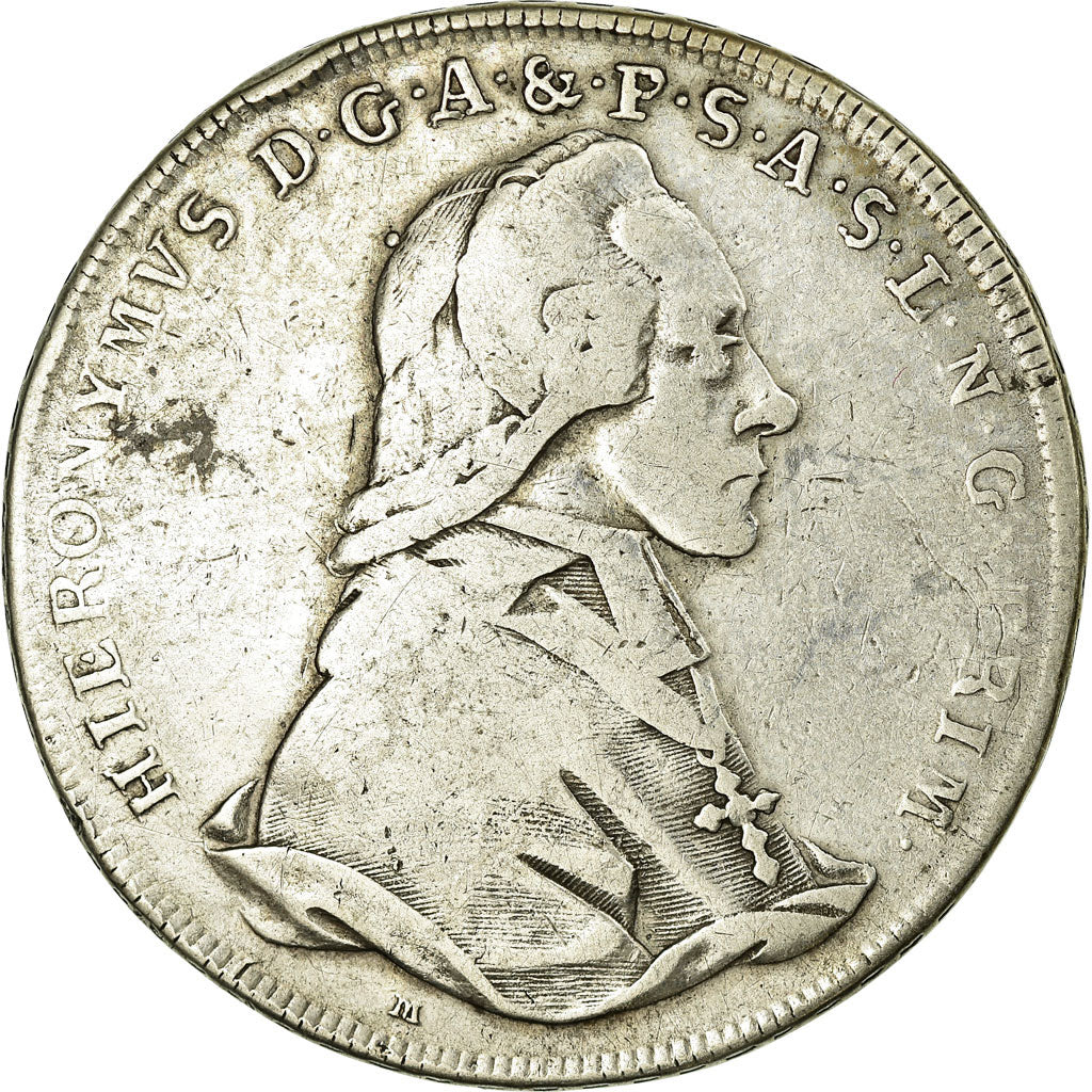 Bishopric of Salzburg, Hieronymus von Colloredo, Thaler, 1777, Salzburg