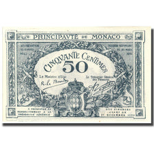 Monaco, 50 Centimes, 1920-03-20, UNC 63 EPQ, PMG