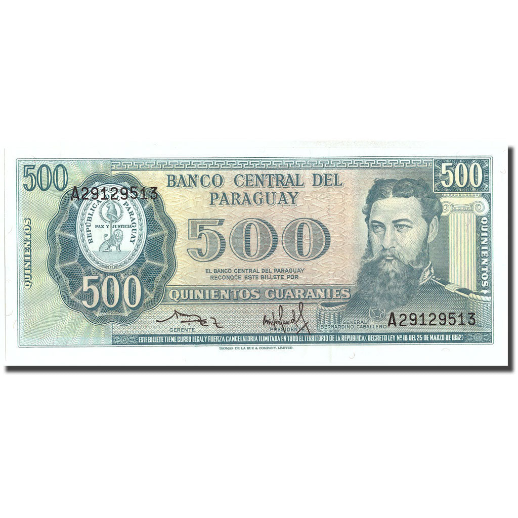 Billete, 500 Guaranies, Paraguay, KM:200b, UNC