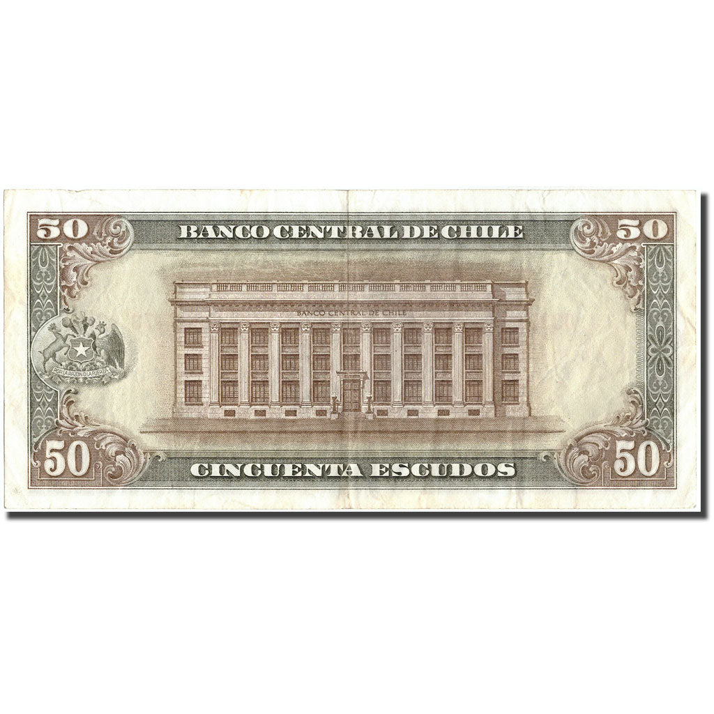 Banknote, Chile, 50 Escudos, KM:140b, EF(40-45)