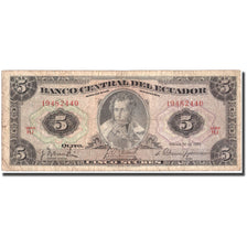 Banknote, Ecuador, 5 Sucres, 1970, 1970-02-27, KM:100d, VF(30-35)