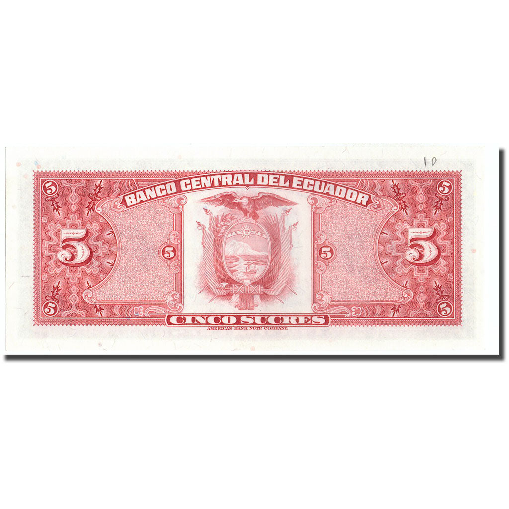 Banconote, Ecuador, 5 Sucres, 1983, 1983-04-20, KM:108b, FDS