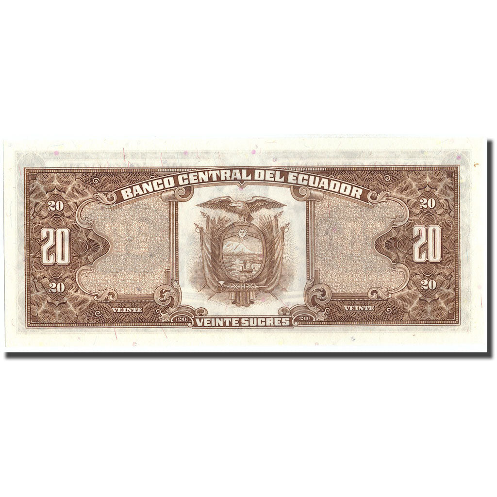 Banknote, Ecuador, 20 Sucres, 1986, 1986-04-29, KM:121Aa, UNC(65-70)