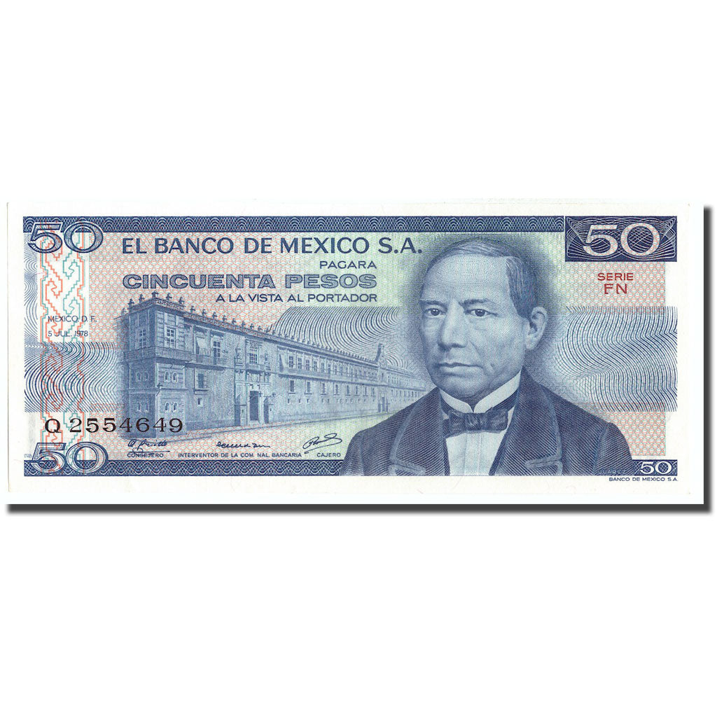 Billete, 50 Pesos, 1978, México, 1978-07-05, KM:65c, SC+