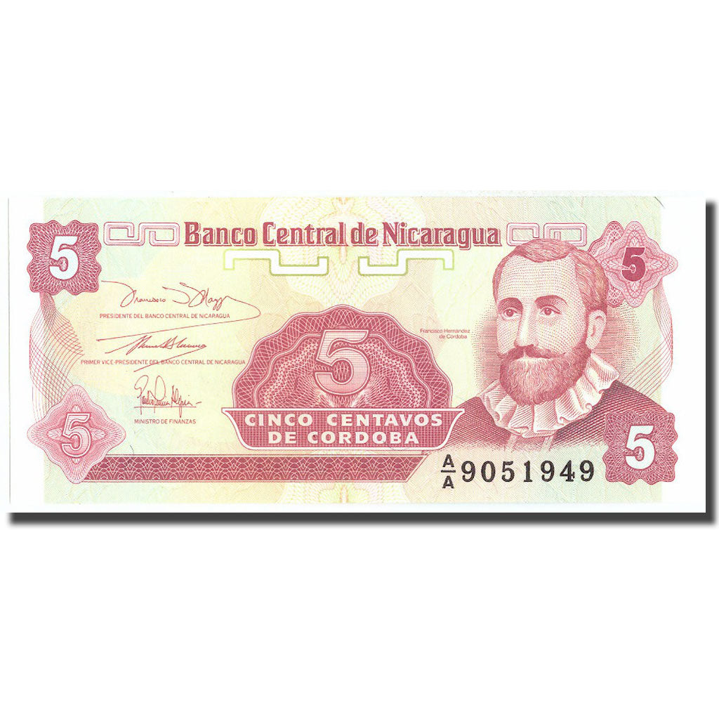 Billet, Nicaragua, 5 Centavos, KM:168a, NEUF