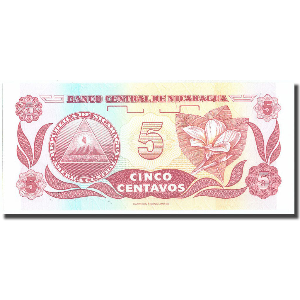 Billet, Nicaragua, 5 Centavos, KM:168a, NEUF