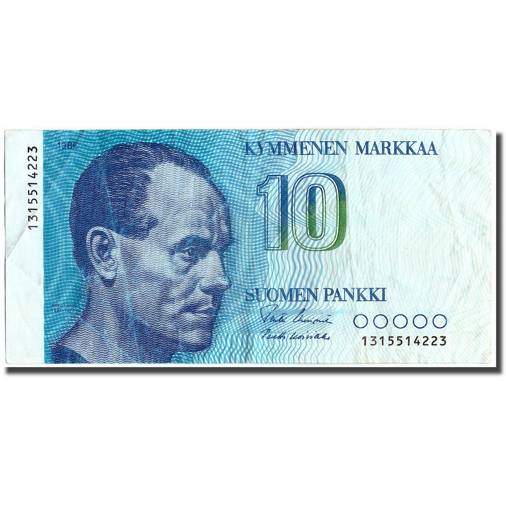 Banconote, Finlandia, 10 Markkaa, 1986, 1986, KM:113a, BB