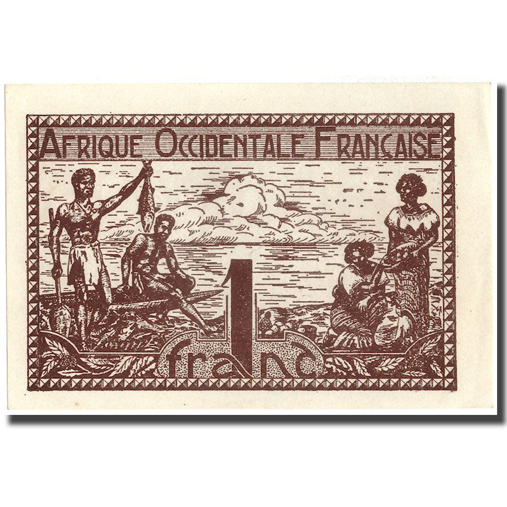 Biljet, Frans West Afrika, 1 Franc, 1944, 1944, KM:34b, SPL+