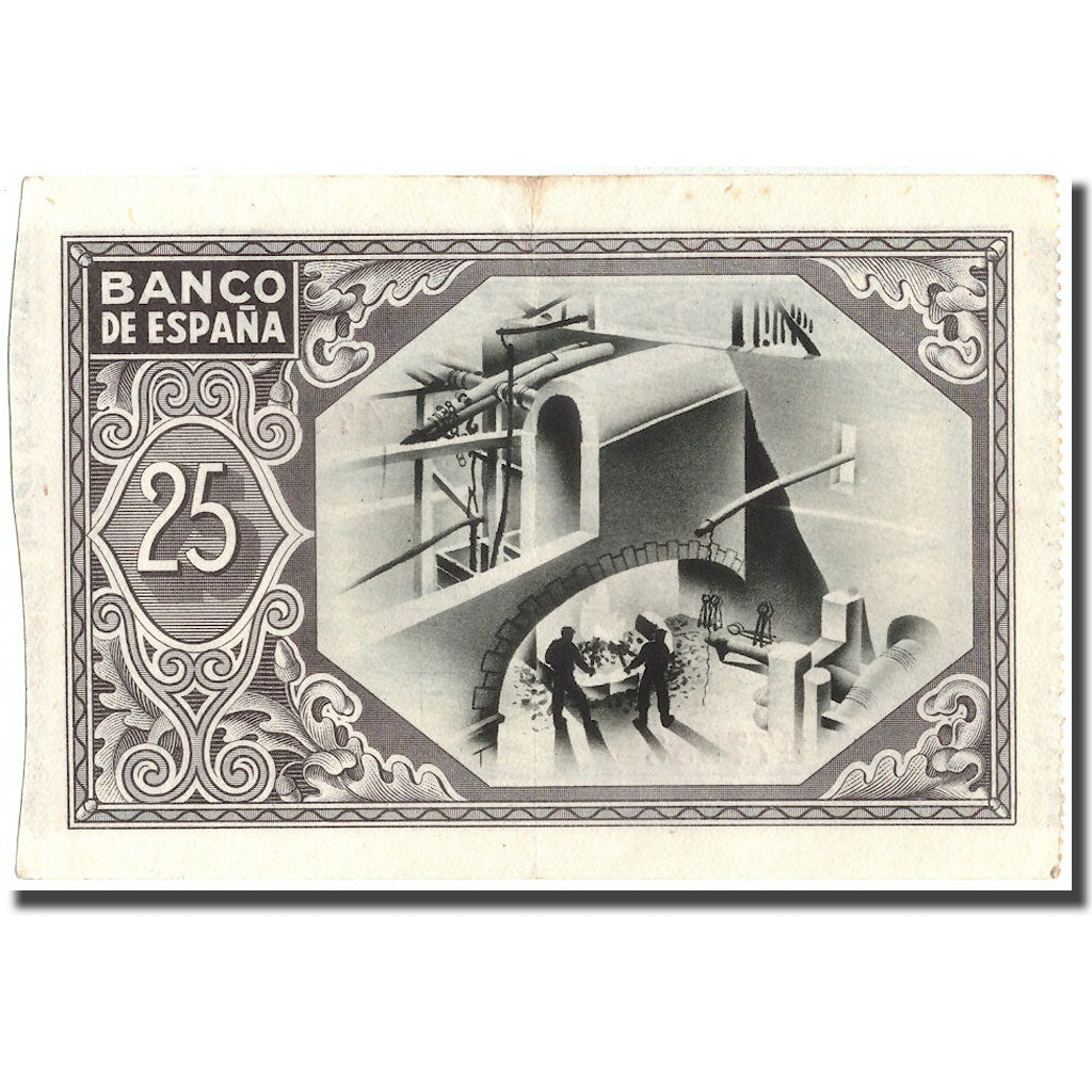 Banknote, Spain, 25 Pesetas, Bilbao, 1937, 1937, EF(40-45)