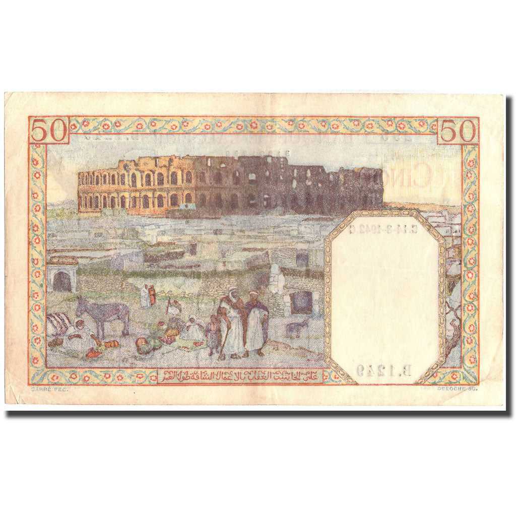 Billet, Algeria, 50 Francs, 1942, 1942-08-14, KM:87, TTB+