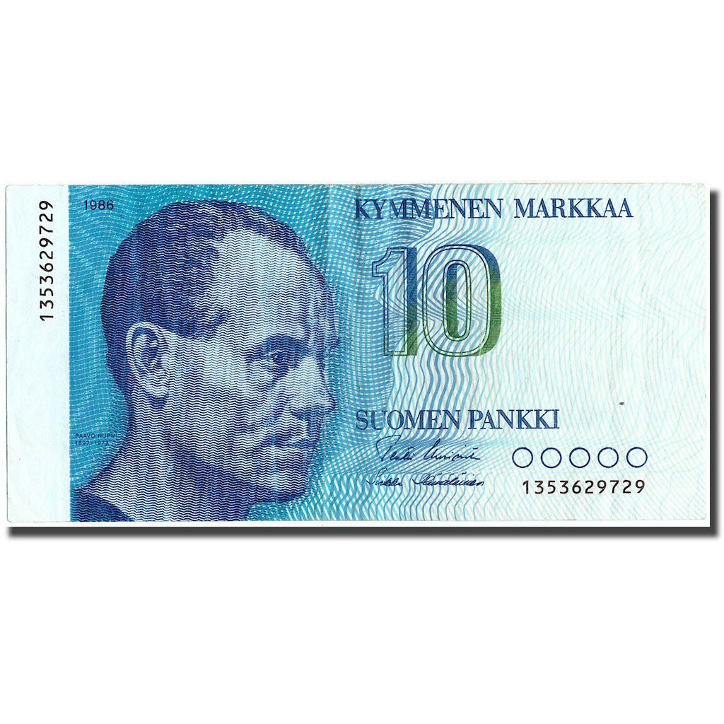 Banknote, Finland, 10 Markkaa, 1986, 1986, KM:113a, VF(30-35)