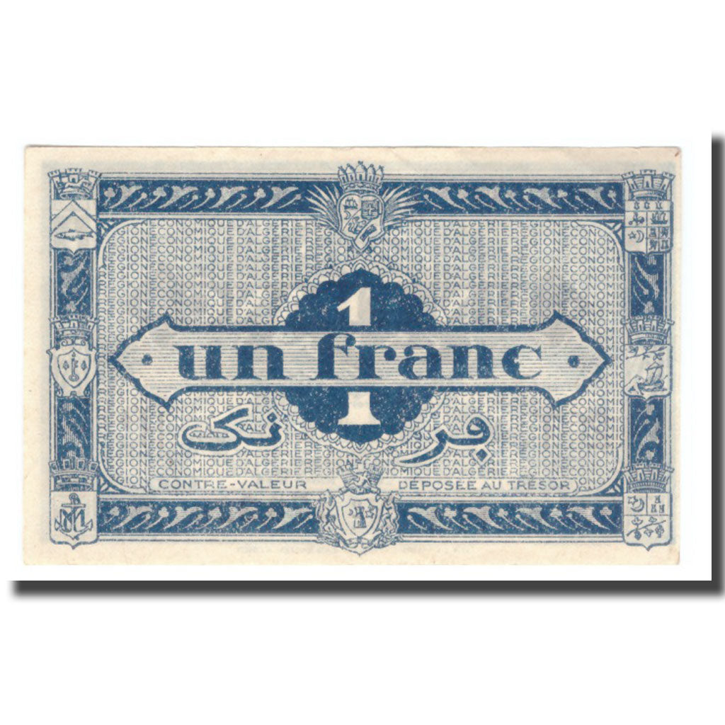 Geldschein, Algeria, 1 Franc, 1944, 1944-01-31, KM:101, VZ+