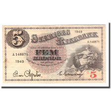 Banknote, Sweden, 5 Kronor, 1949, 1949, KM:33af, F(12-15)