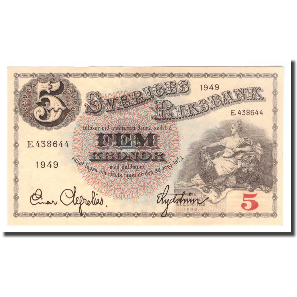 Banknote, Sweden, 5 Kronor, 1949, 1949, KM:33af, VF(20-25)